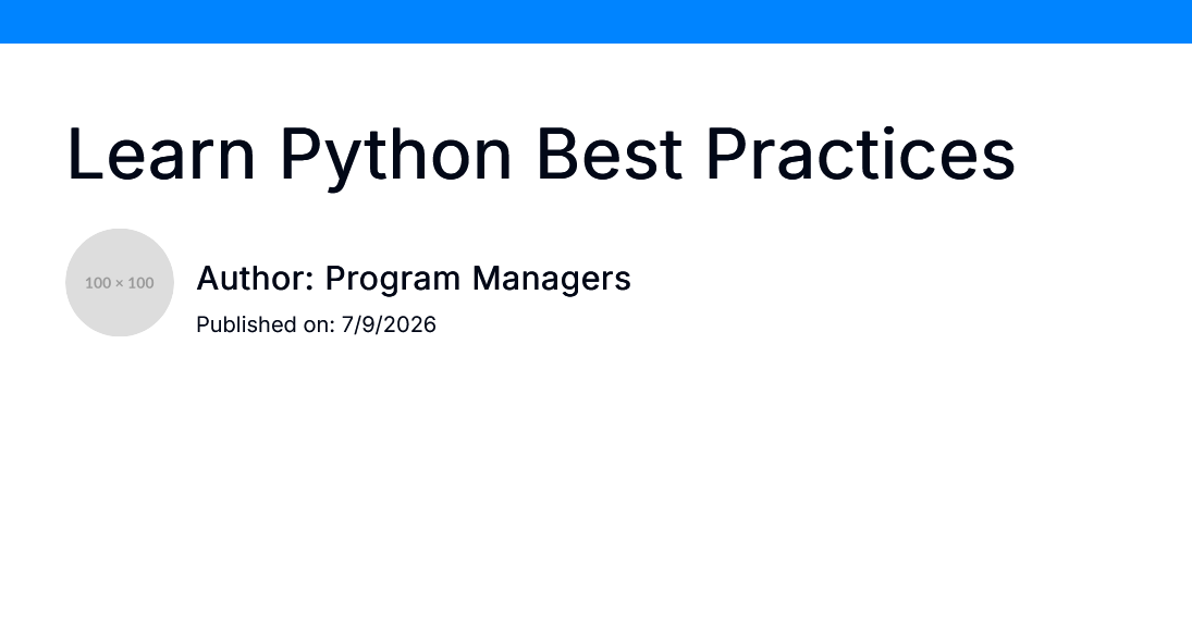 Aprende las Mejores Prácticas de Python